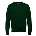 Forest Green - Front - AWDis Just Hoods AWDis Unisex Crew Neck Plain Sweatshirt (280 GSM)