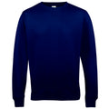 New French Navy - Front - AWDis Just Hoods AWDis Unisex Crew Neck Plain Sweatshirt (280 GSM)