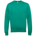 Jade - Front - AWDis Just Hoods AWDis Unisex Crew Neck Plain Sweatshirt (280 GSM)