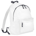 White- Graphite Grey - Front - Beechfield Childrens Junior Fashion Backpack Bags - Rucksack - School