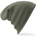 lime Green - Side - Beechfield Soft Feel Knitted Winter Hat