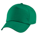 Kelly - Front - Beechfield Plain Unisex Junior Original 5 Panel Baseball Cap