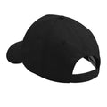 Black - Side - Beechfield Plain Unisex Junior Original 5 Panel Baseball Cap