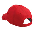 Classic Red - Front - Beechfield Plain Unisex Junior Original 5 Panel Baseball Cap