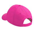 Fuchsia - Back - Beechfield Plain Unisex Junior Original 5 Panel Baseball Cap