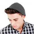 Smoke Grey - Side - Beechfield Unisex Retro Trawler Winter Beanie Hat