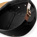 Black - Lifestyle - Beechfield Suede Peak 5 Panel Baseball Cap