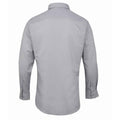 Silver - Back - Premier Mens Signature Oxford Long Sleeve Work Shirt