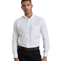 White - Back - Premier Mens Signature Oxford Long Sleeve Work Shirt