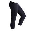 Black - Back - SF Womens-Ladies 3-4 Training - Fitness Sports Leggings