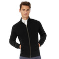 Black - Back - B&C Mens Spider Full Zipped Fleece Top