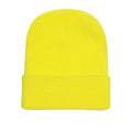 Powdery Yellow - Front - Yupoong Flexfit Unisex Heavyweight Standard Beanie Winter Hat