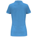 Sapphire - Back - Asquith & Fox Womens-Ladies Plain Short Sleeve Polo Shirt