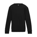 Jet Black - Lifestyle - AWDis Just Hoods Childrens-Kids Plain Crew Neck Sweatshirt