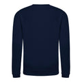 New French Navy - Back - AWDis Just Hoods Childrens-Kids Plain Crew Neck Sweatshirt