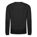 Jet Black - Back - AWDis Just Hoods Childrens-Kids Plain Crew Neck Sweatshirt