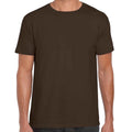 Dark Chocolate - Front - Gildan Mens Short Sleeve Soft-Style T-Shirt