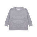 Grey Heather - Front - Larkwood Baby Unisex Crew Neck Sweatshirt With Shoulder Poppers