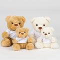 Brown - Back - Mumbles Childrens-Kids Plush Teddy Bear In A T-Shirt