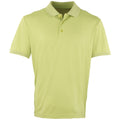 Lime - Front - Premier Mens Coolchecker Pique Short-Sleeved Polo Shirt