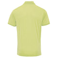 Lime - Back - Premier Mens Coolchecker Pique Short-Sleeved Polo Shirt