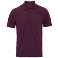 Aubergine - Front - Premier Mens Coolchecker Pique Short-Sleeved Polo Shirt