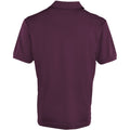 Aubergine - Back - Premier Mens Coolchecker Pique Short-Sleeved Polo Shirt