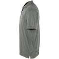 Dark Grey - Side - Premier Mens Coolchecker Pique Short-Sleeved Polo Shirt