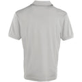 Silver - Back - Premier Mens Coolchecker Pique Short-Sleeved Polo Shirt