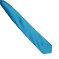 Teal - Back - Premier Colours Mens Satin Clip Tie