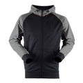 Black- Gun Metal Grey- White - Front - Finden & Hales Mens Moisture Wicking Panelled Sports Hoodie