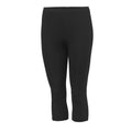 Jet Black - Front - AWDis Just Cool Childrens-Girls Cool Capri Sports Trousers