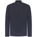 Grey Marl - Back - Henbury Mens Quarter Zip Long Sleeve Top