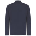 Navy - Back - Henbury Mens Quarter Zip Long Sleeve Top