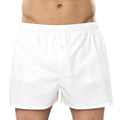 White - Back - Asquith & Fox Mens Classic Elasticated Boxers-Underwear