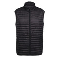 Black - Front - 2786 Mens Tribe Fineline Padded Gilet-Bodywarmer