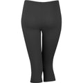 Black - Back - Spiro Womens-Ladies Softex Capri Sports Leggings