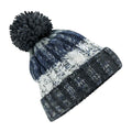 Arctic Dawn - Front - Beechfield Unisex Adults Corkscrew Knitted Pom Pom Beanie Hat