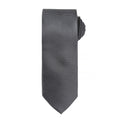 Dark Grey - Front - Premier Mens Micro Waffle Formal Work Tie