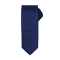 Navy- Red - Front - Premier Mens Micro Dot Pattern Formal Work Tie