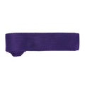 Purple - Back - Premier Mens Slim Textured Knit Effect Tie