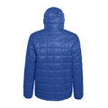 Royal - Back - 2786 Mens Box Quilt Hooded Zip Up Jacket