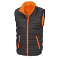 Black-Orange - Front - Result Core Childrens-Kids Sleeveless Zip Up Bodywarmer