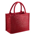 Red- Gold - Front - Westford Mill Shimmer Jute Mini Gift Bag