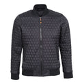 Black - Front - 2786 Mens Quilted Zip Up Flight Jacket