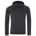 Black Slate Melange - Front - AWDis Just Cool Mens Cowl Neck Long Sleeve Baselayer Top