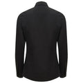 Black - Back - Henbury Womens-Ladies Modern Long Sleeve Oxford Shirt