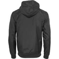 Black-Red - Back - Build Your Brand Mens Zip Up Wind Runner Jacket