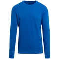 Cobalt Blue - Front - Build Your Brand Mens Plain Light Crewneck Sweater