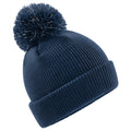 French Navy - Front - Beechfield Childrens-Kids Reflective Bobble Beanie